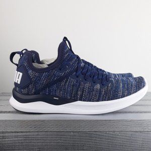 Big Kids Puma Navy Blue Ignite Flash Evoknit